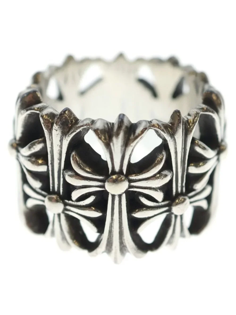 Chrome Hearts Cemetery Black Sling Silver Ring